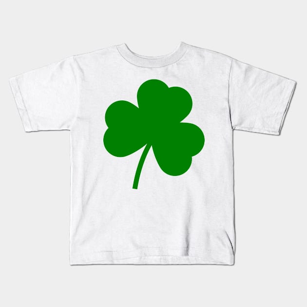 St. Patrick's Day green Irish clover  leaf Kids T-Shirt by TeeRock